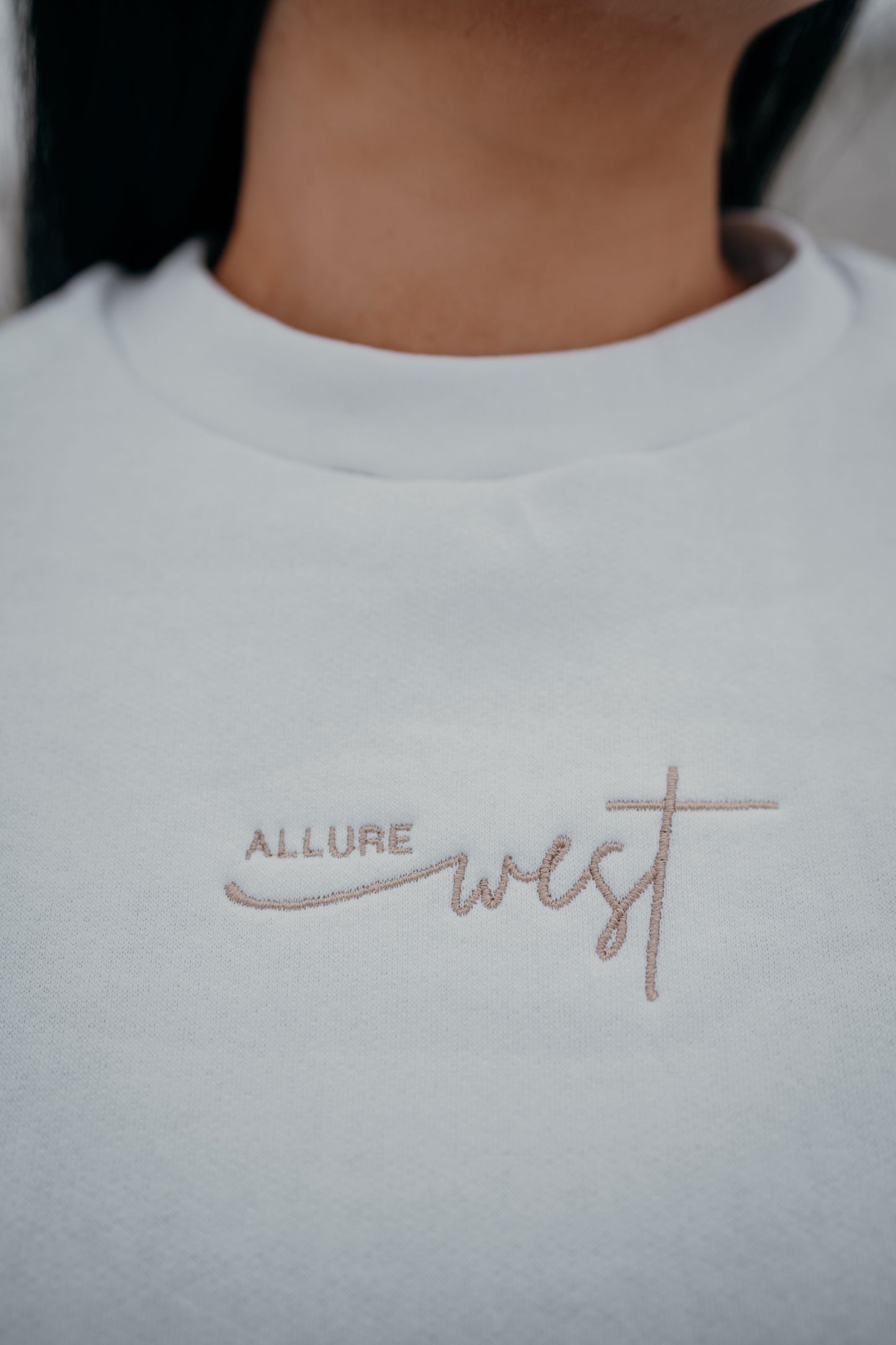 Allure West Sand - Crewneck blanc